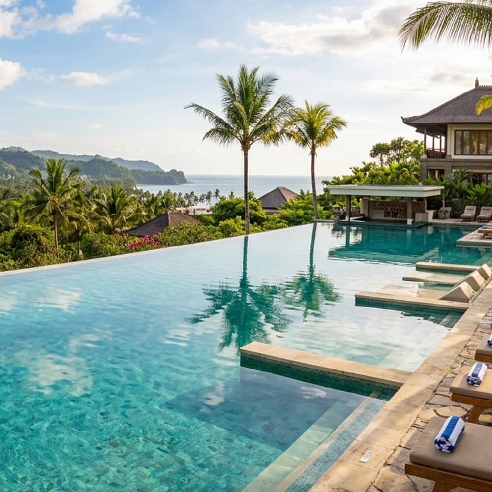 Clear, well-maintained swimming pool