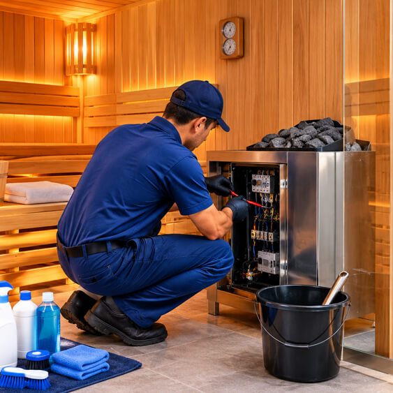 Sauna, steam, and jacuzzi maintenance service